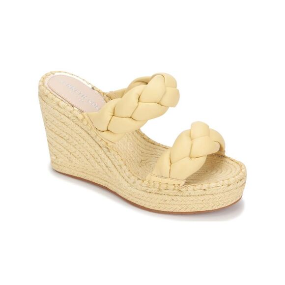 KENNETH COLE NEW YORK Shoes - KENNETH COLE NEW YORK Womens Yellow 1-1/2" Platform Wedge Shoes 8 M